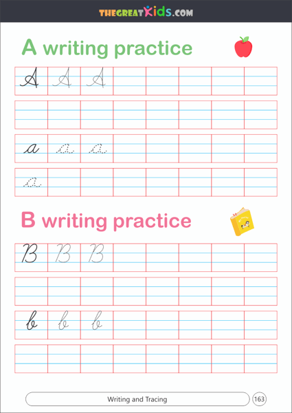 cursive writing worksheets kids